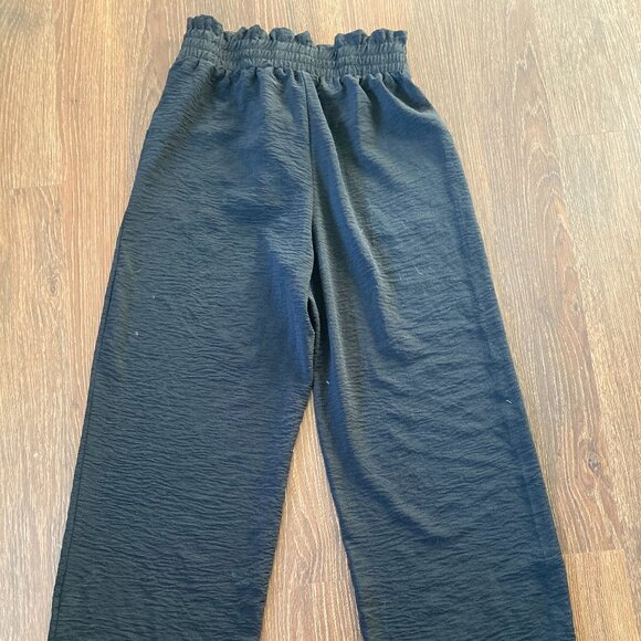 Iwollence Women's Black Wide Leg Silky Work Pant - Size Medium - Picture 6 of 6